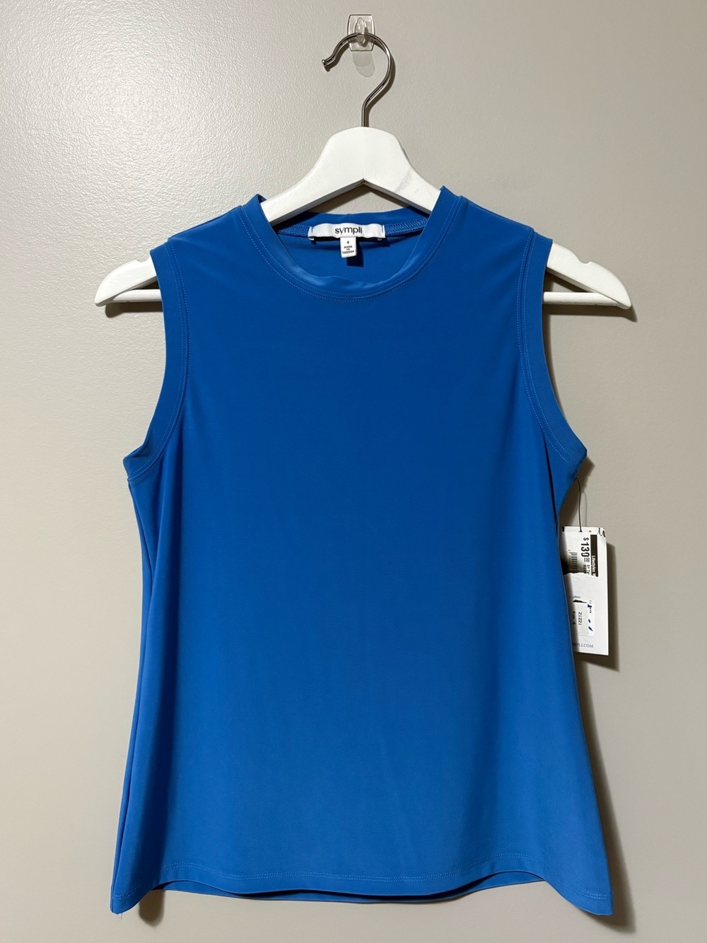 Sympli Crew Neck Slim Jersey Tank Style 21221